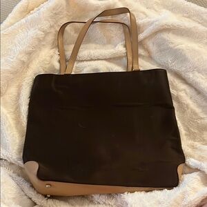 Kate Spade Dark Brown and tan micro fiber purse
